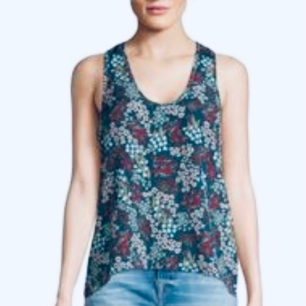 Joie Erla Floral Print Tank Top